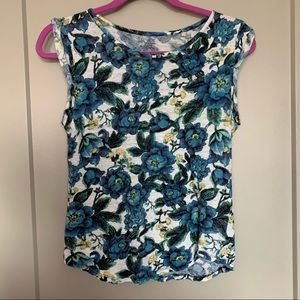 LOFT 100% Linen Floral Top